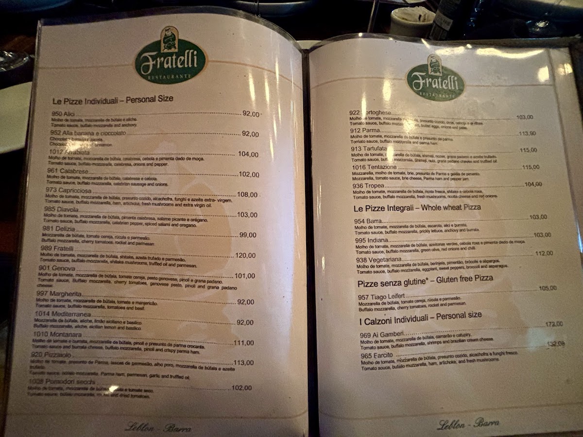 Fratelli Photo Menu 5