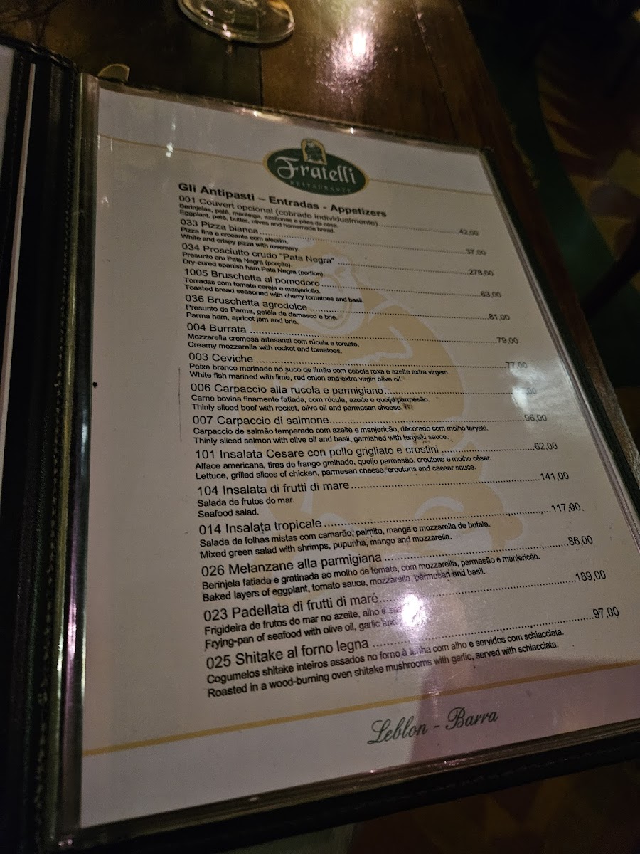 Fratelli Photo Menu 7