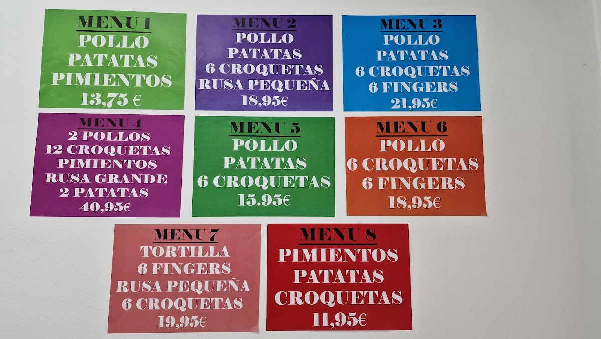 Pollo y Punto Photo Menu 1