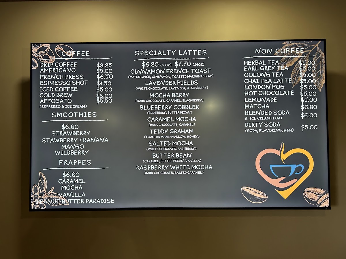 Coffee Creations Photo Menu 1