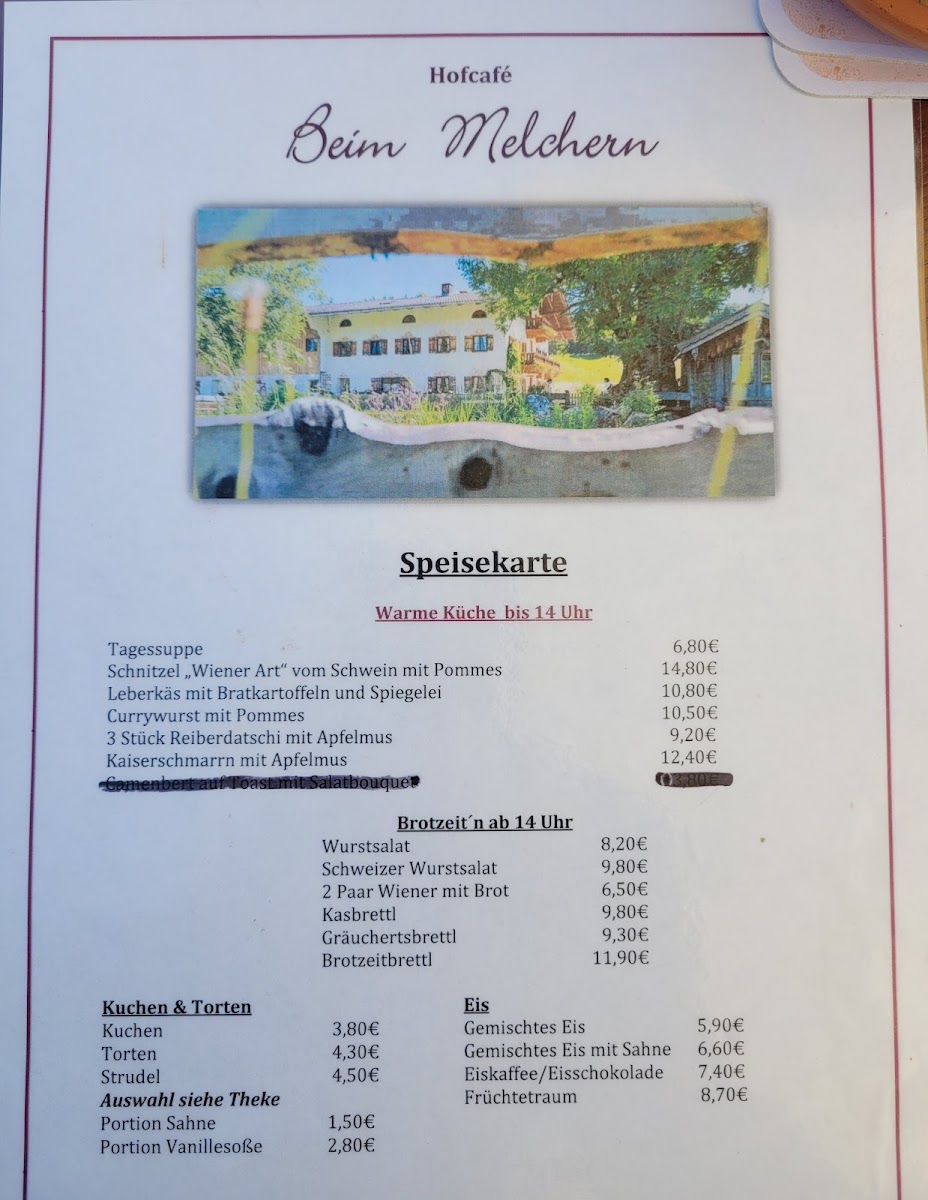 Hofcafe Beim Melchern Photo Menu 3