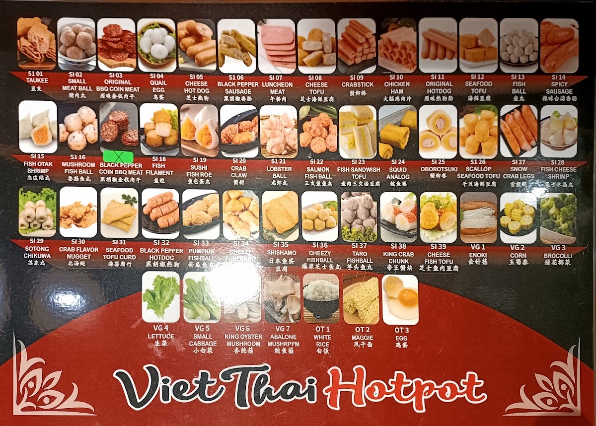 Viet Thai Hotpot & BBQ Photo Menu 2