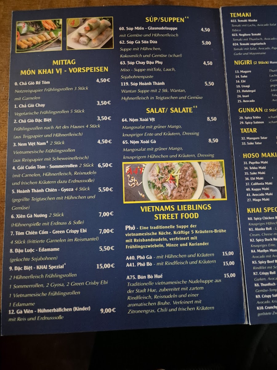Khai Tonkin Authentic Vietnamese Restaurant Photo Menu 2