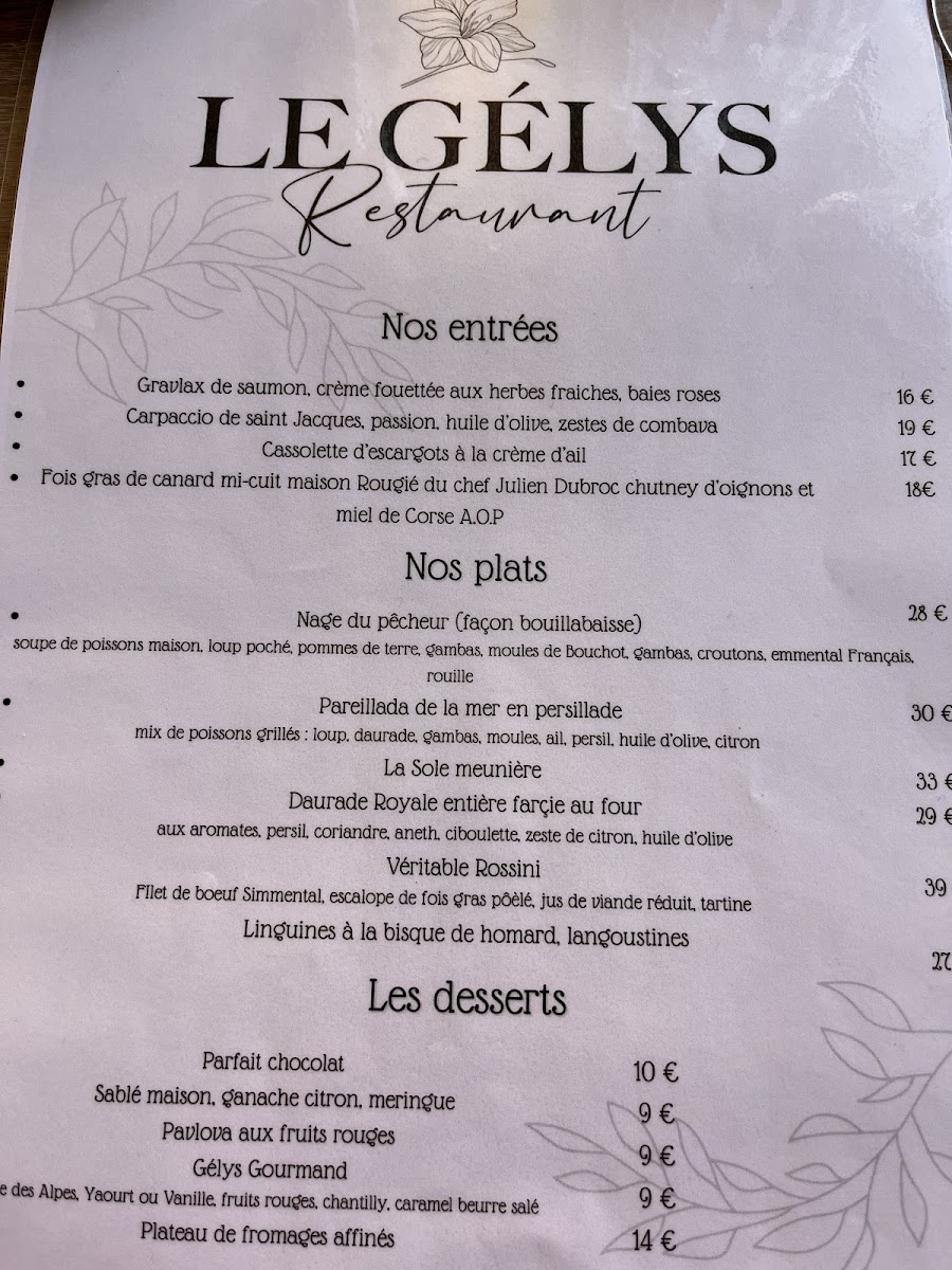 Le Gélys Photo Menu 9