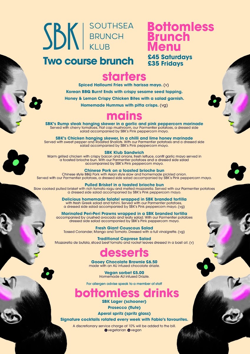 Southsea Brunch Klub Photo Menu 1
