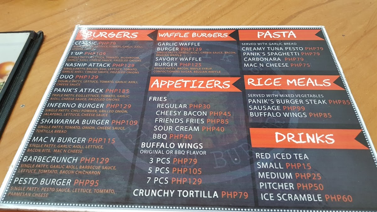 PaNik's GRILLED BURGER Photo Menu 1