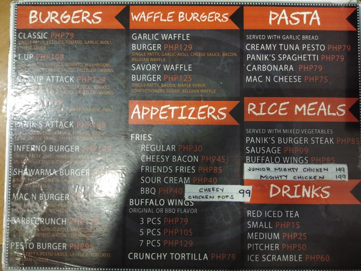 PaNik's GRILLED BURGER Photo Menu 2