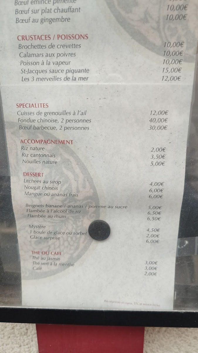 Le Dragon d'Or Photo Menu 3