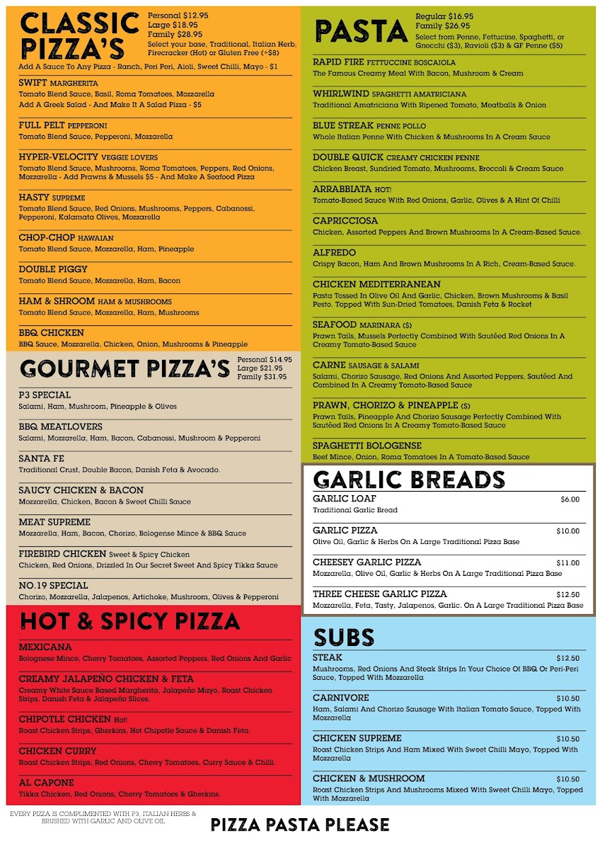 Pizza Pasta Please Windsor Photo Menu 1