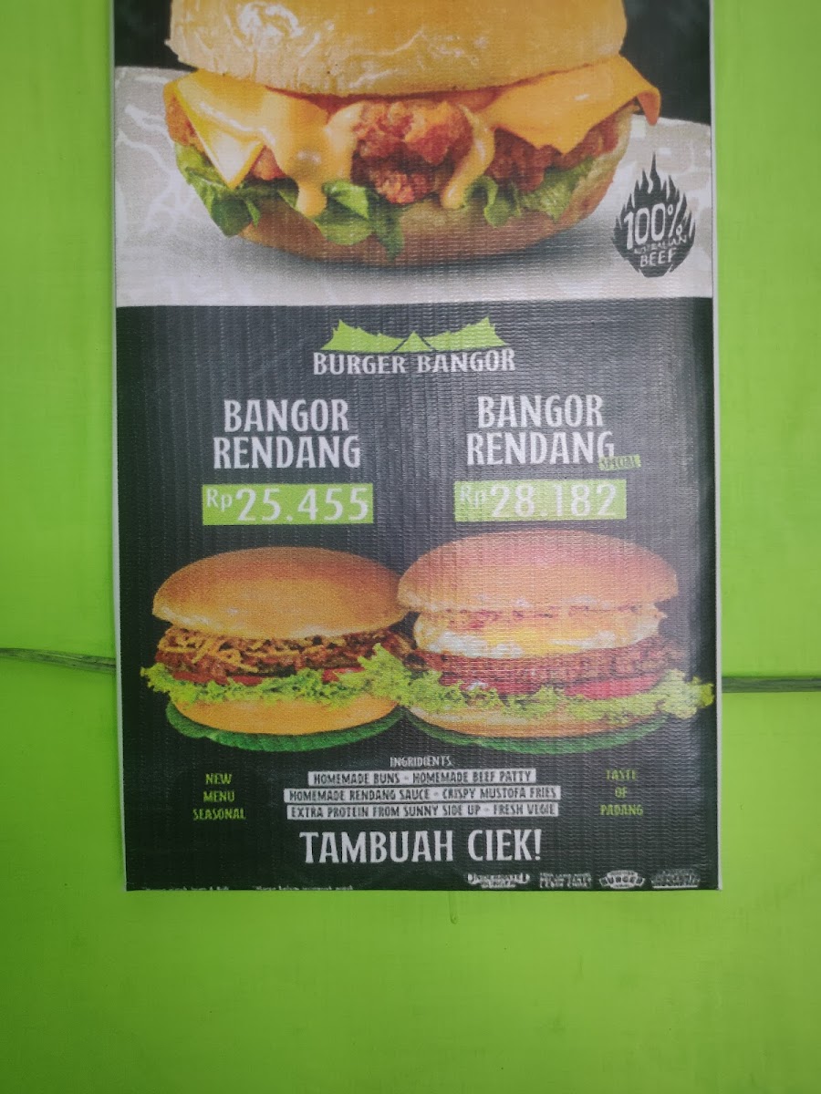 Burger Bangor Sisingamangaraja Photo Menu 1