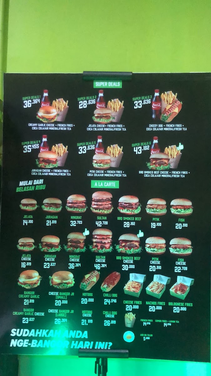 Burger Bangor Sisingamangaraja Photo Menu 2