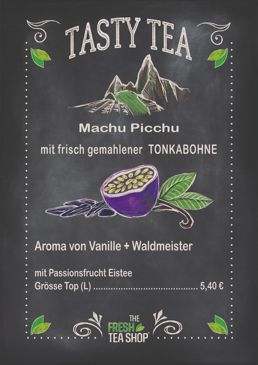 The Fresh Tea Shop Photo Menu 2