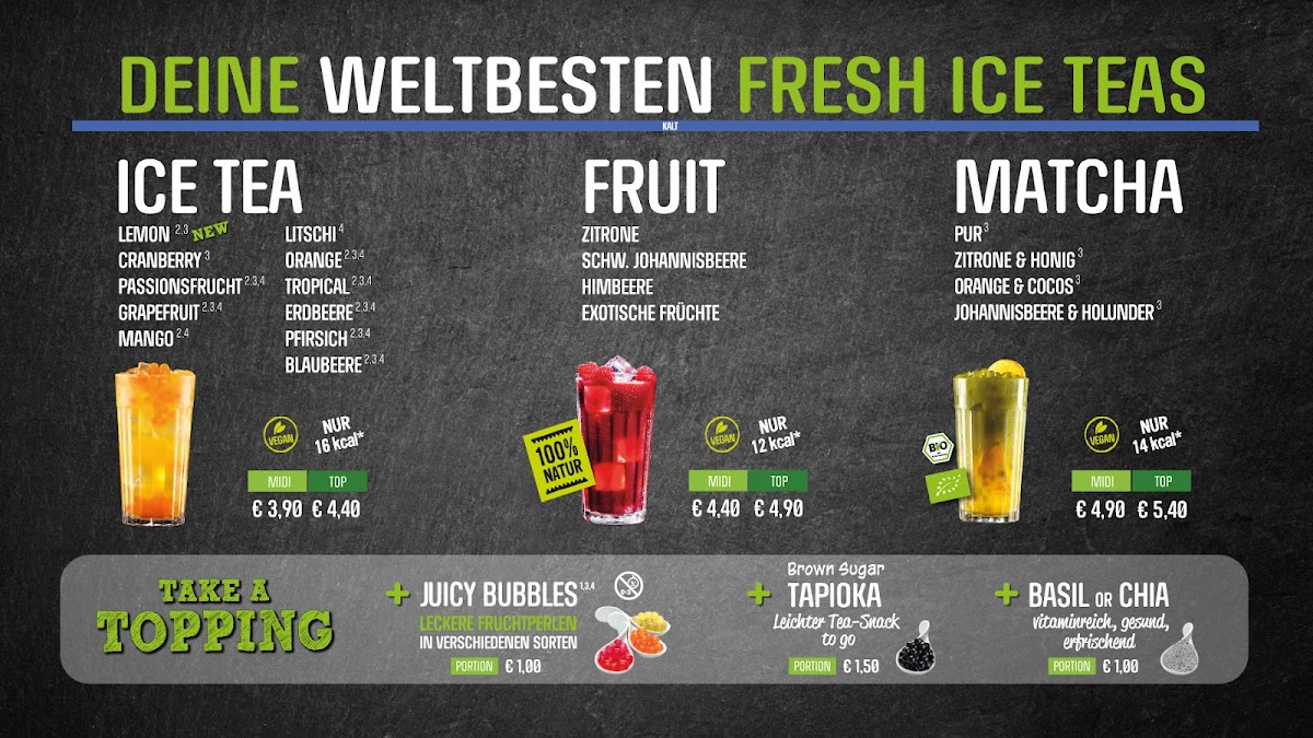 The Fresh Tea Shop Photo Menu 4