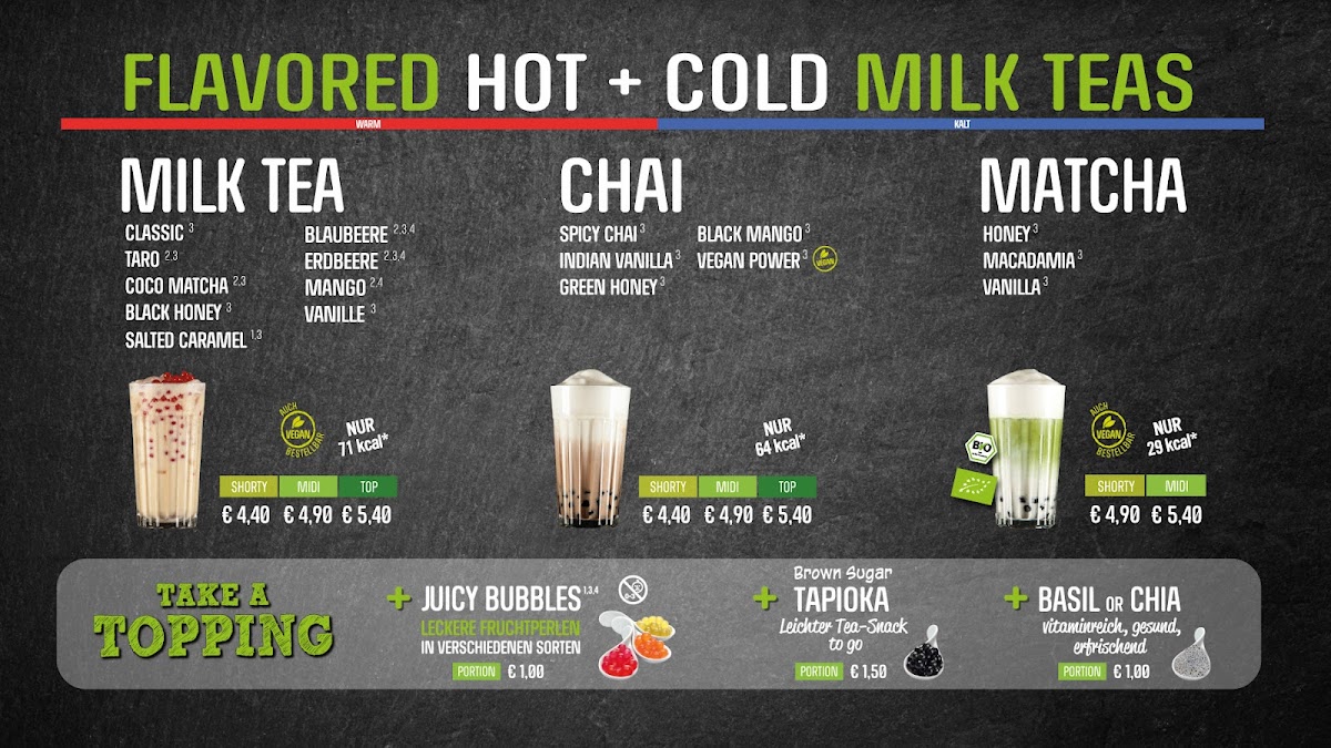 The Fresh Tea Shop Photo Menu 5