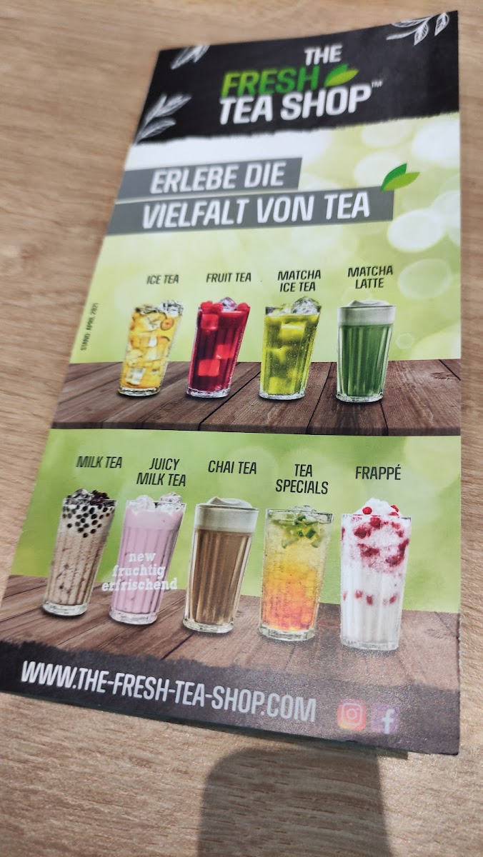The Fresh Tea Shop Photo Menu 8