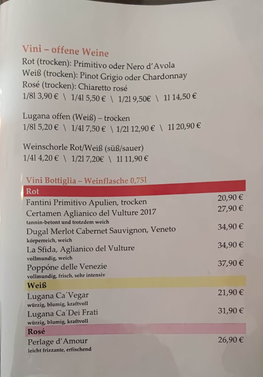 Osteria la Vigna Photo Menu 3