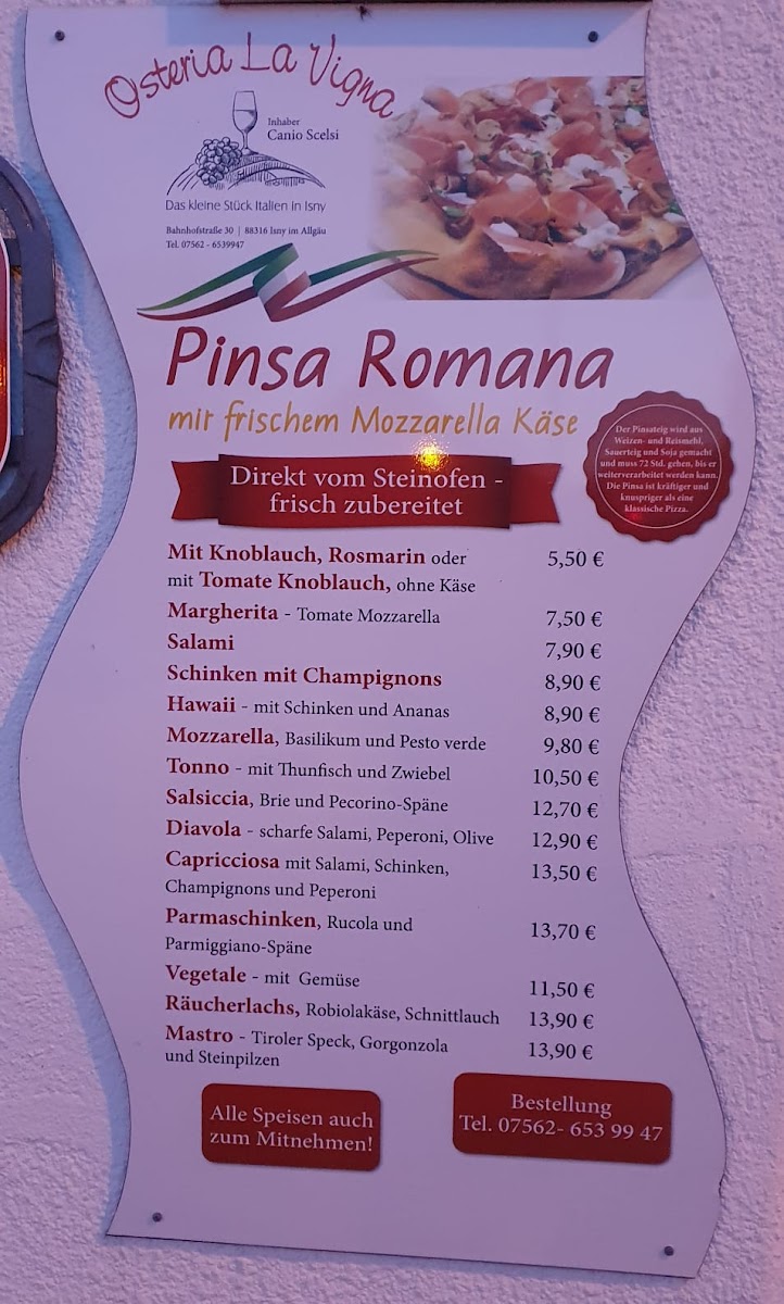 Osteria la Vigna Photo Menu 9