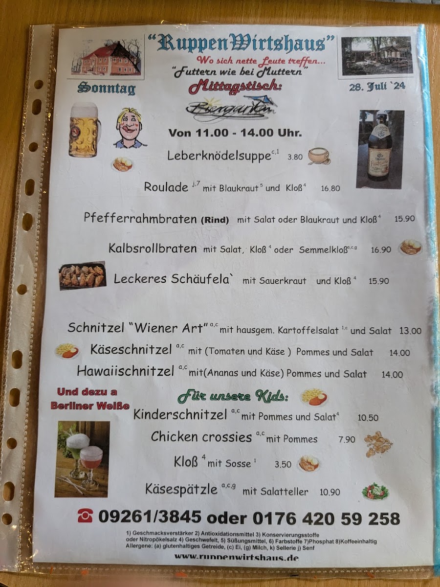 Ruppenwirtshaus Photo Menu 1