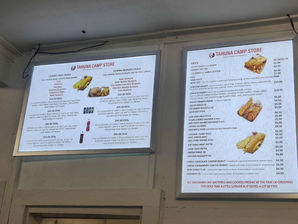 Tahuna Camp Store Photo Menu 10