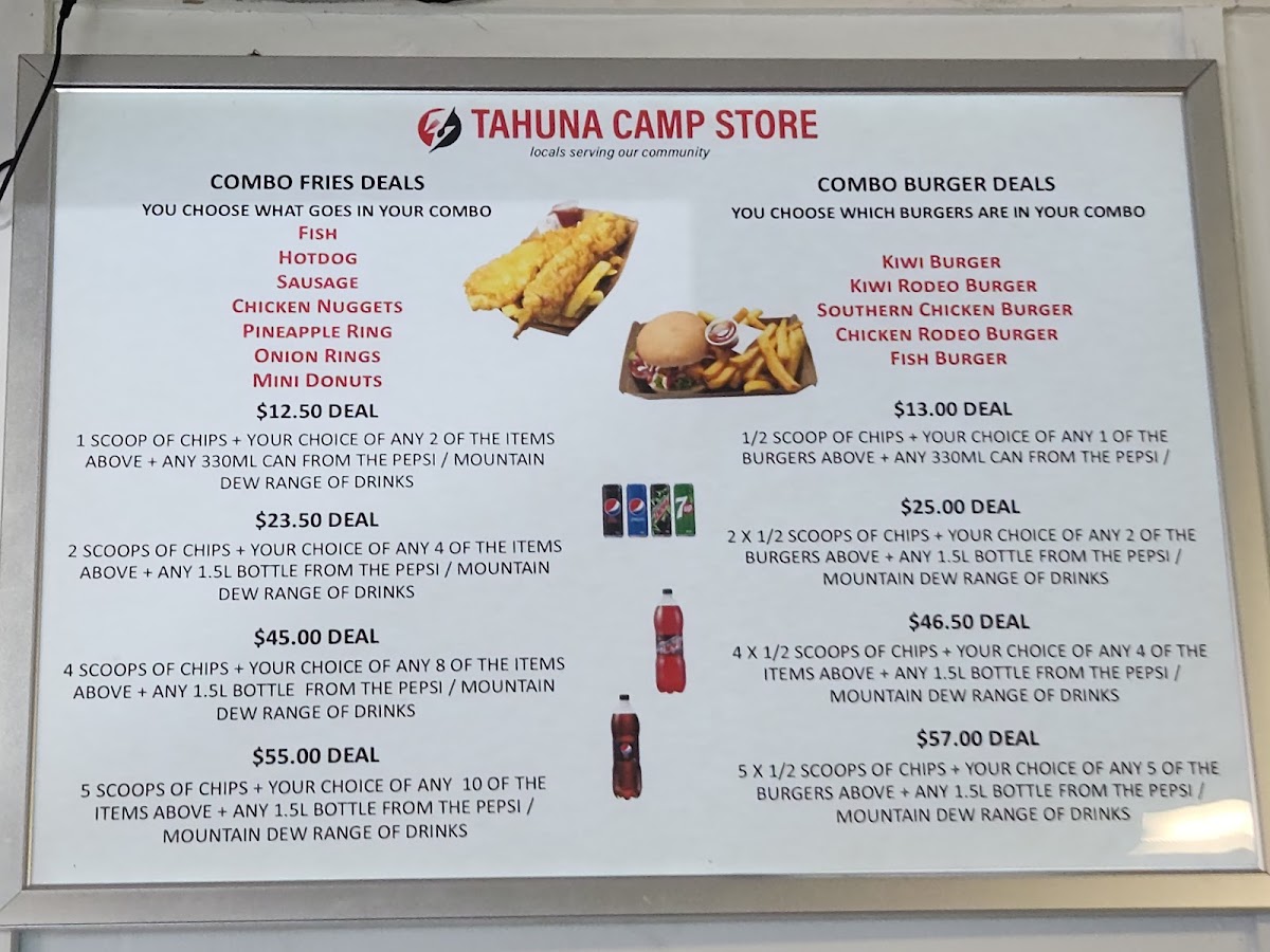 Tahuna Camp Store Photo Menu 4