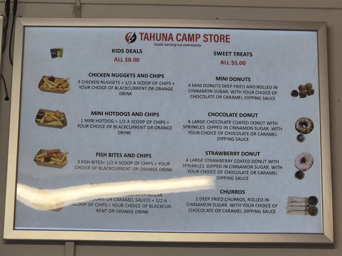 Tahuna Camp Store Photo Menu 5