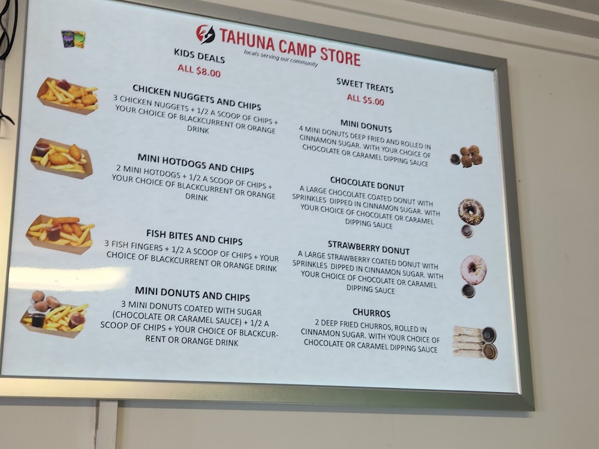 Tahuna Camp Store Photo Menu 7