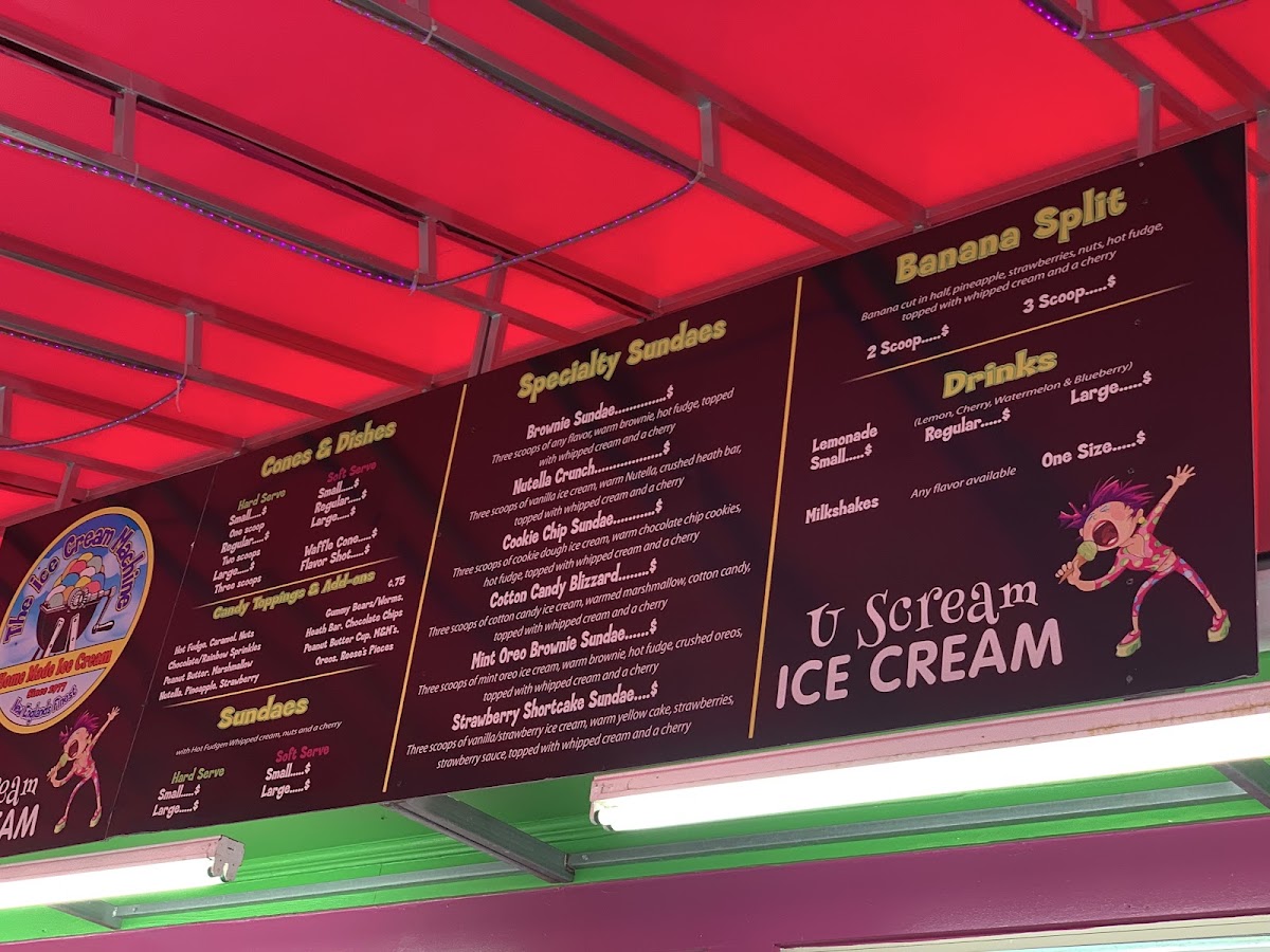 U Scream Ice Cream Photo Menu 3