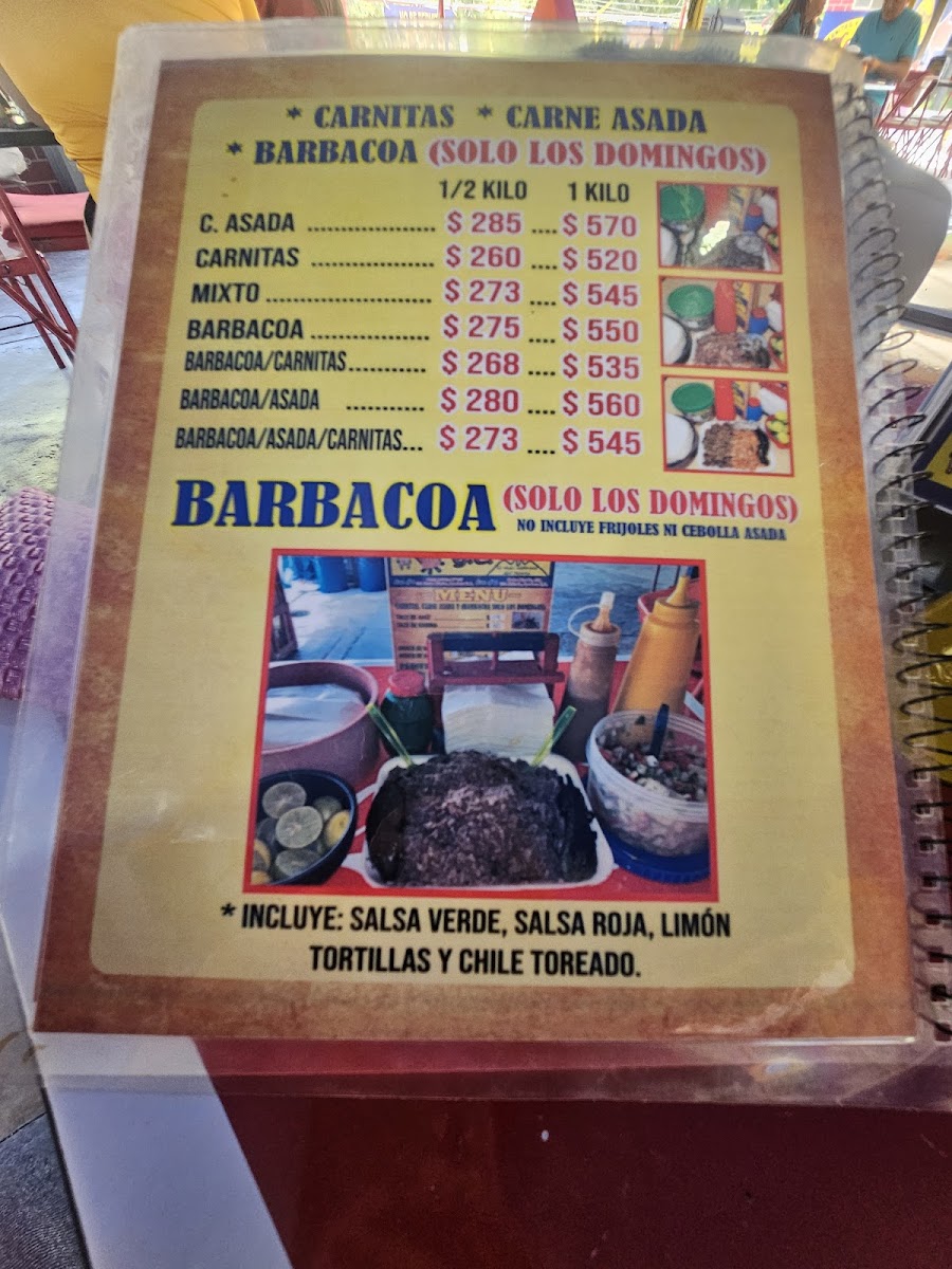 Carnitas y Carne Asada “El Gitano” GC Photo Menu 2