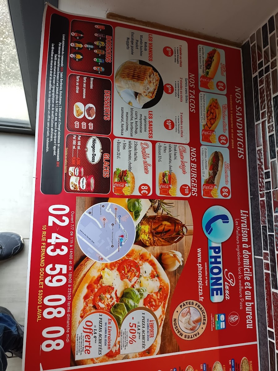 Pizza Phone Photo Menu 1