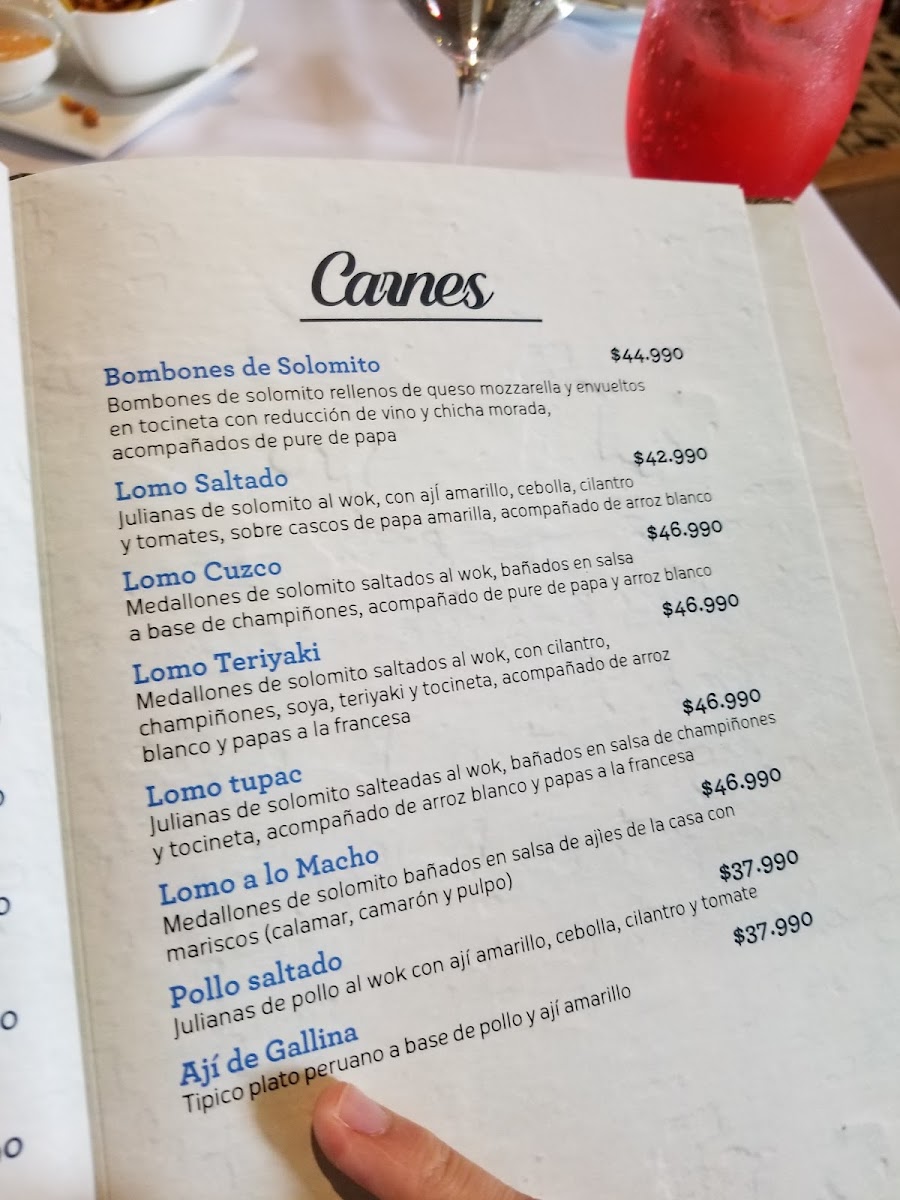 Restaurante Cuzco Cocina Peruana Photo Menu 2