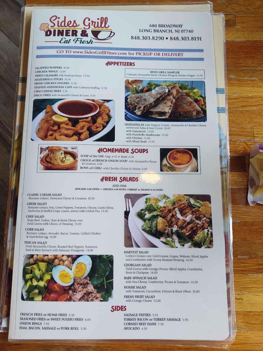 Sides Diner and Grill Photo Menu 1