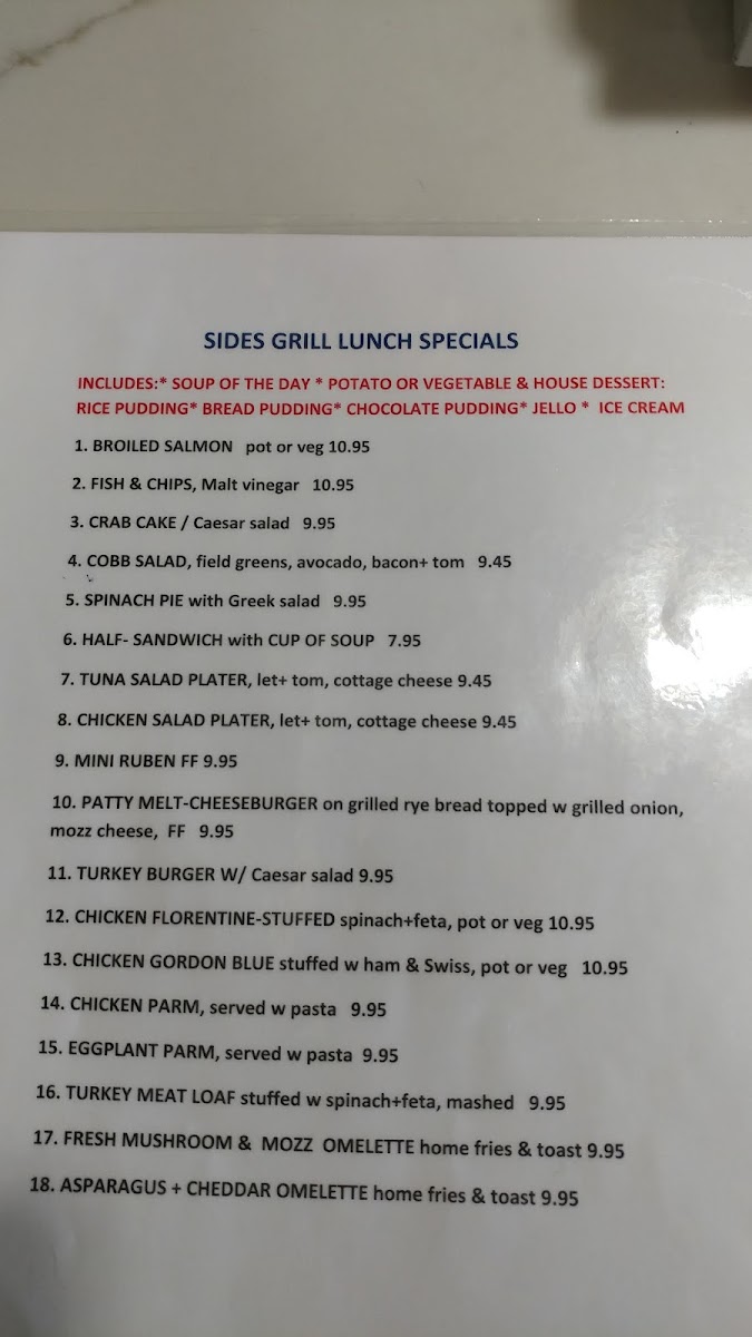 Sides Diner and Grill Photo Menu 4
