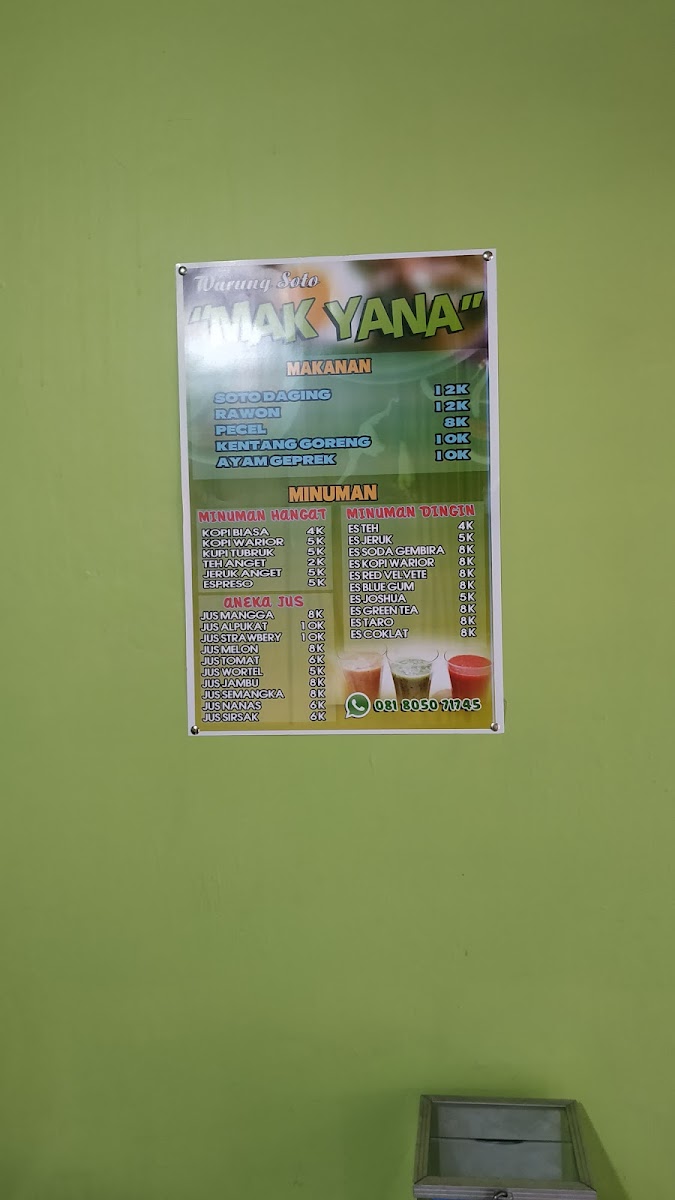 Warung Soto Mak Yana Photo Menu 1