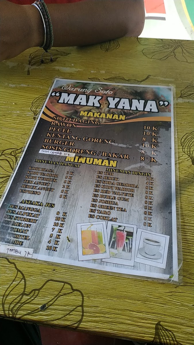 Warung Soto Mak Yana Photo Menu 3