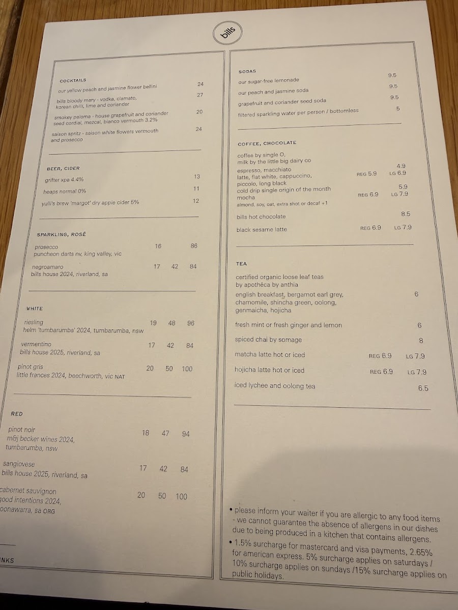 bills Photo Menu 6