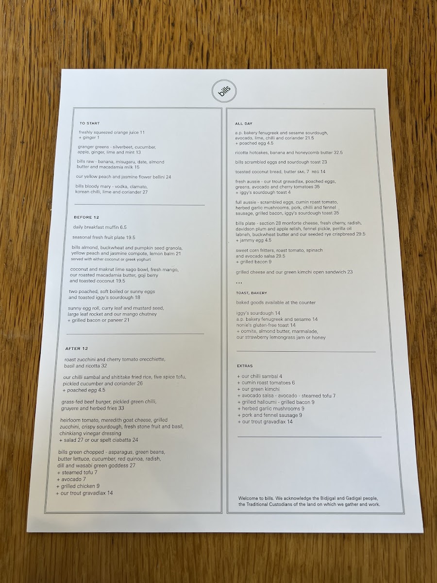 bills Photo Menu 8