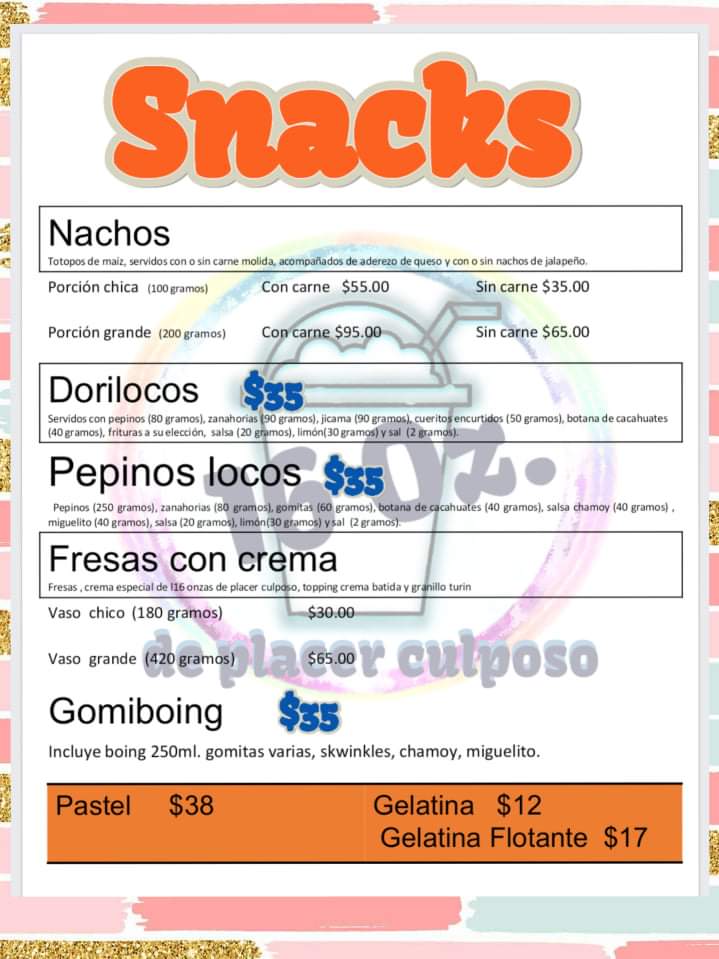 16 onzas de placer culposo Photo Menu 2