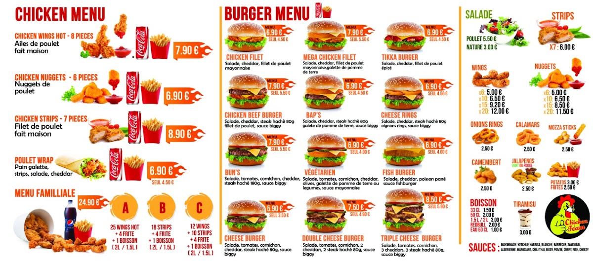 Chicken team Photo Menu 1