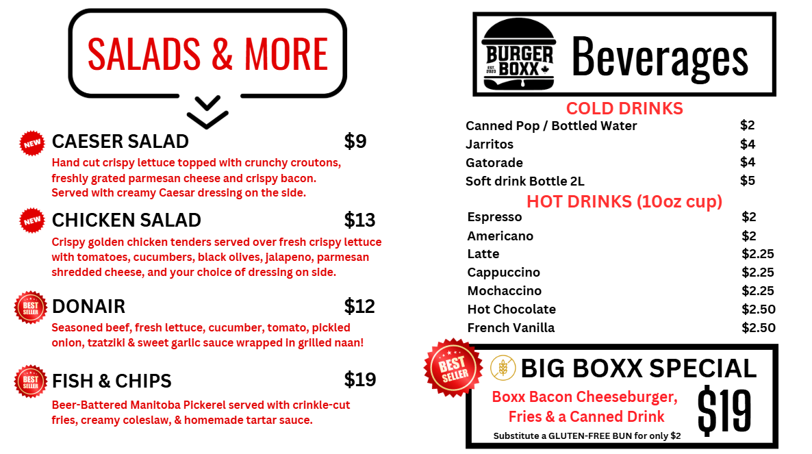 Burger Boxx Photo Menu 1