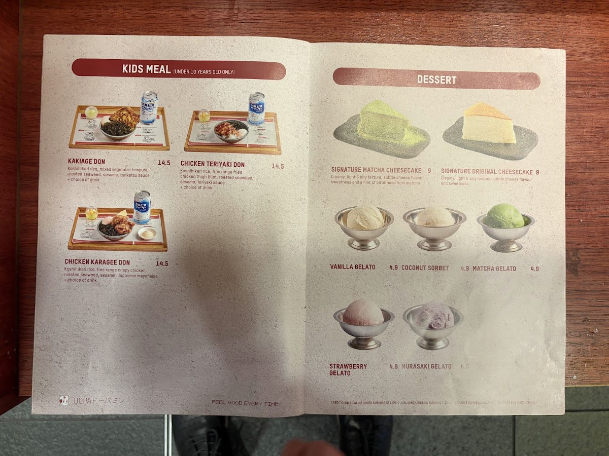 Dopa Donburi and Dessert - Regent Place Photo Menu 7
