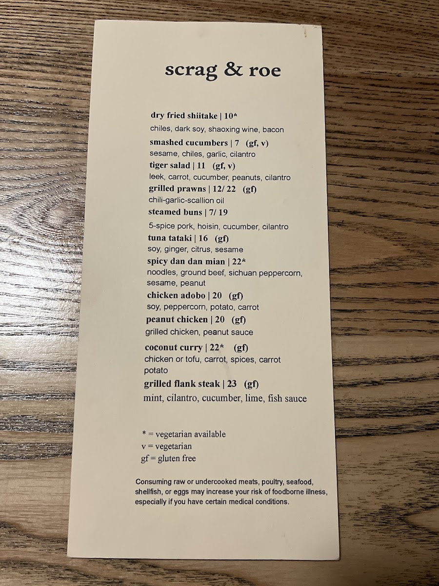 Scrag & Roe Photo Menu 3