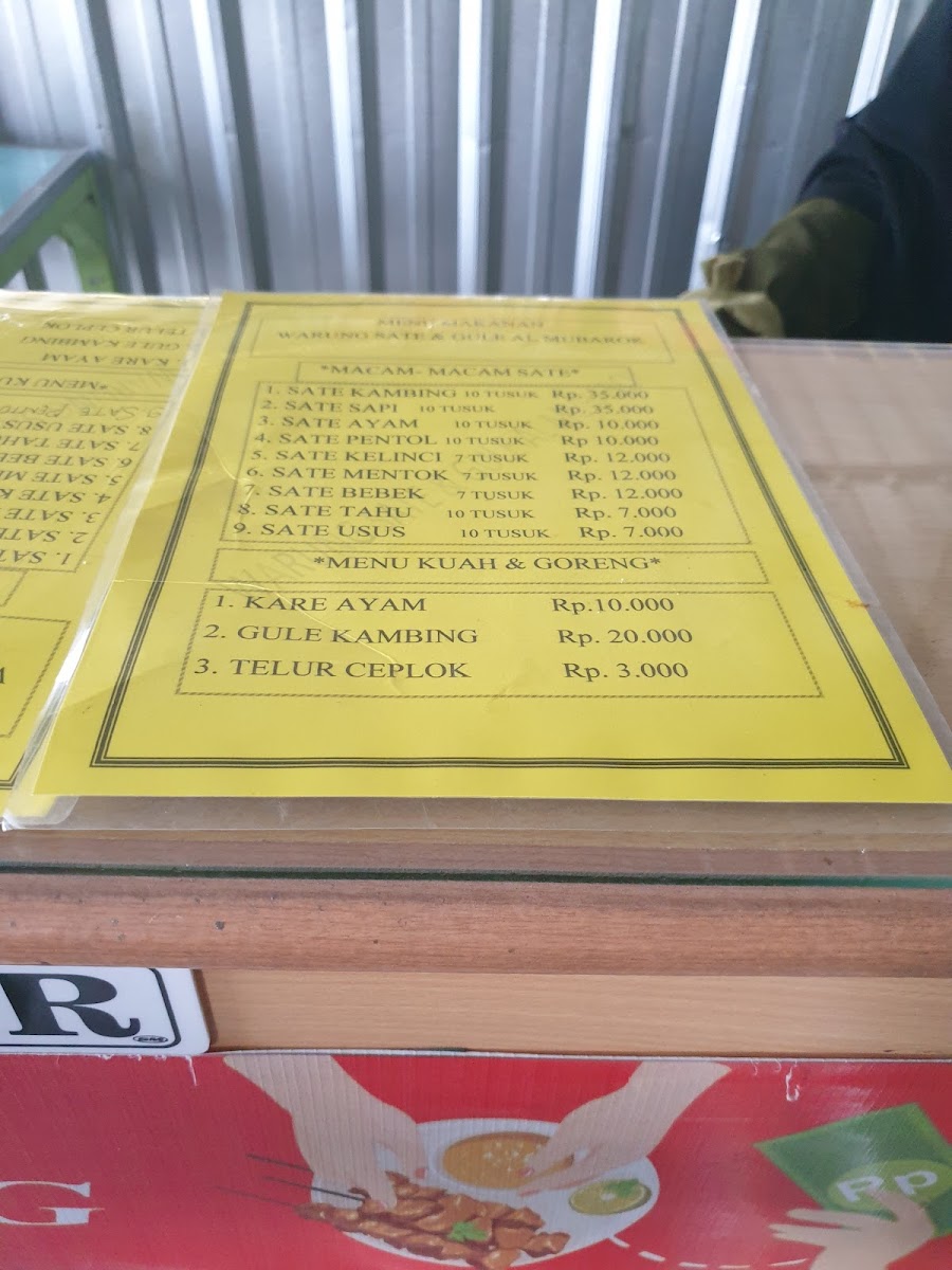 Warung Sate dan Gule Al - Mubarok Photo Menu 10