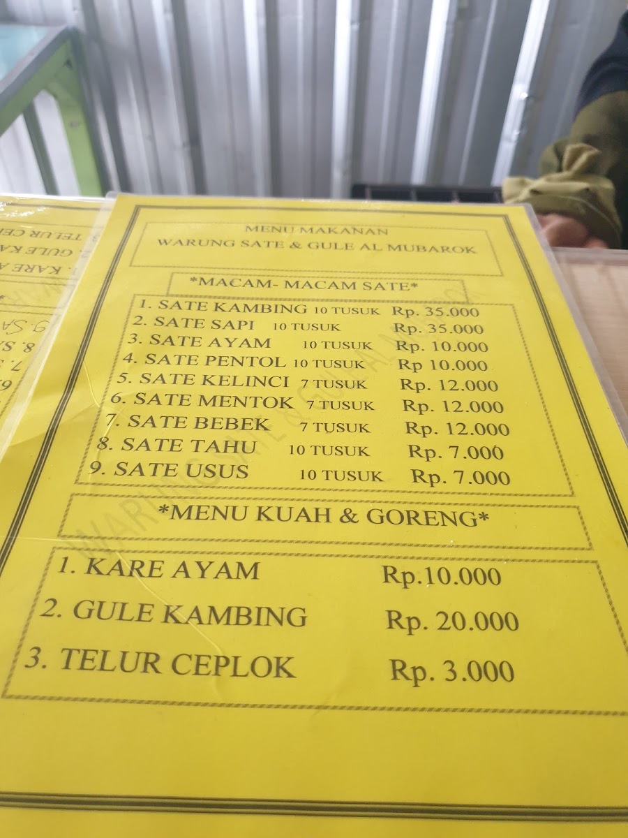 Warung Sate dan Gule Al - Mubarok Photo Menu 9