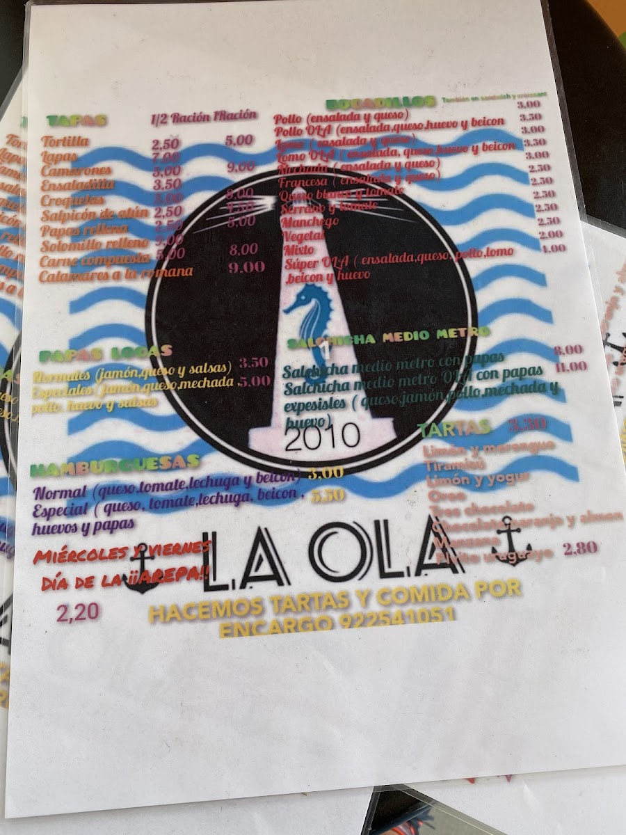 La Ola Sunset Cafe Photo Menu 6