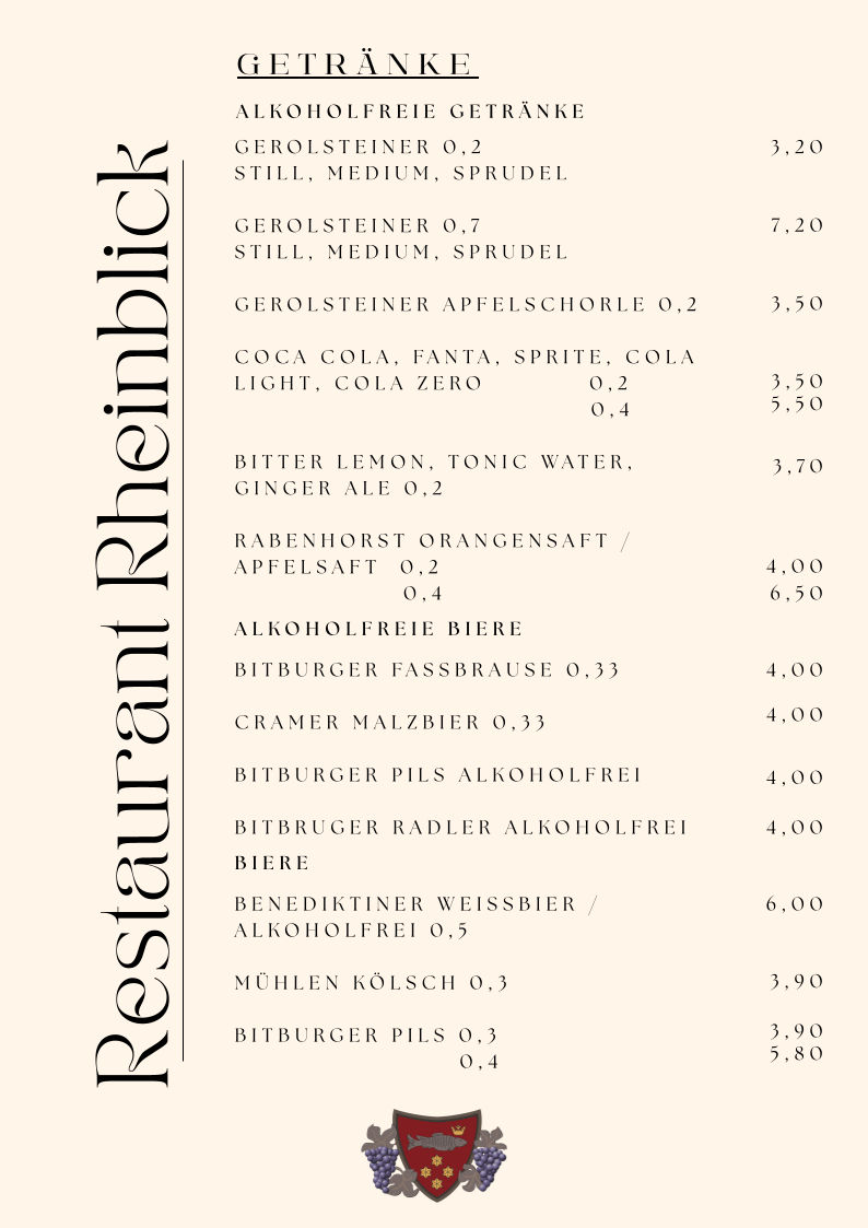Restaurant Rheinblick Photo Menu 2