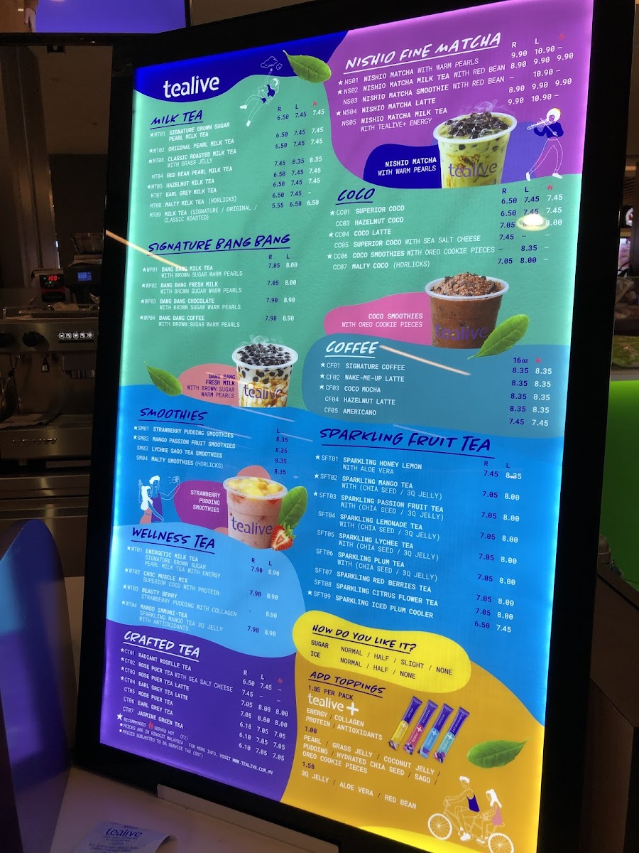 Tealive • 163 Retail Park Photo Menu 3
