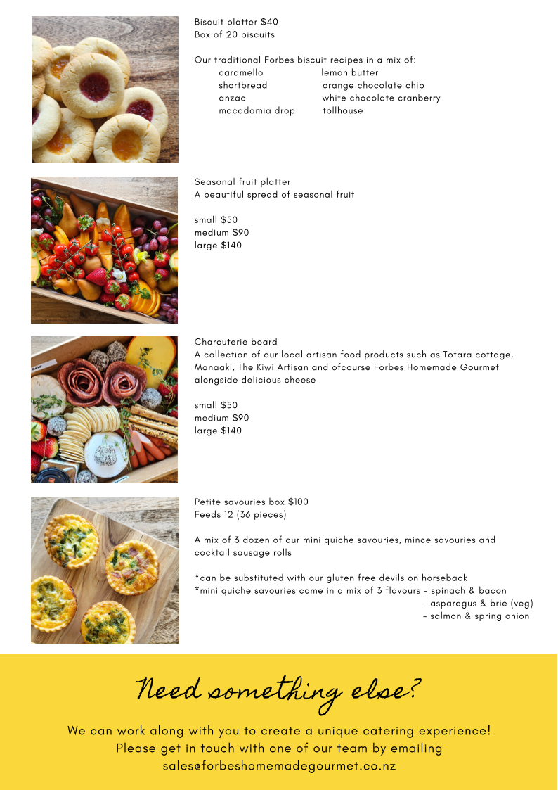 Forbes Homemade Gourmet Photo Menu 2