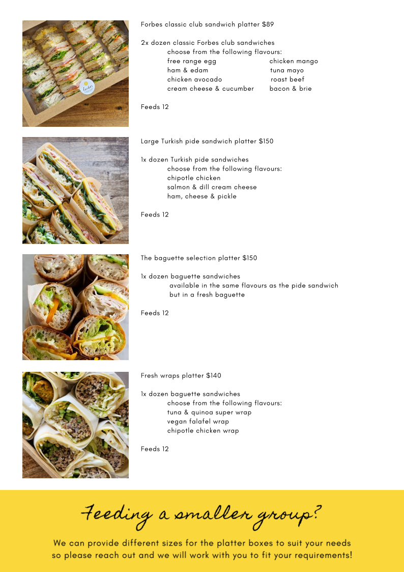 Forbes Homemade Gourmet Photo Menu 5