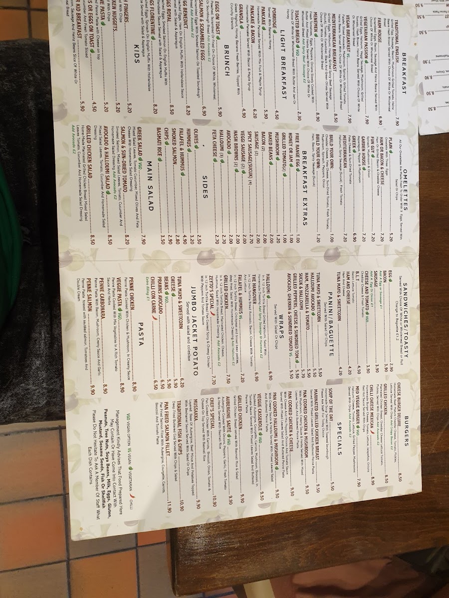 The Green Room, Cafe & Bistro Photo Menu 4