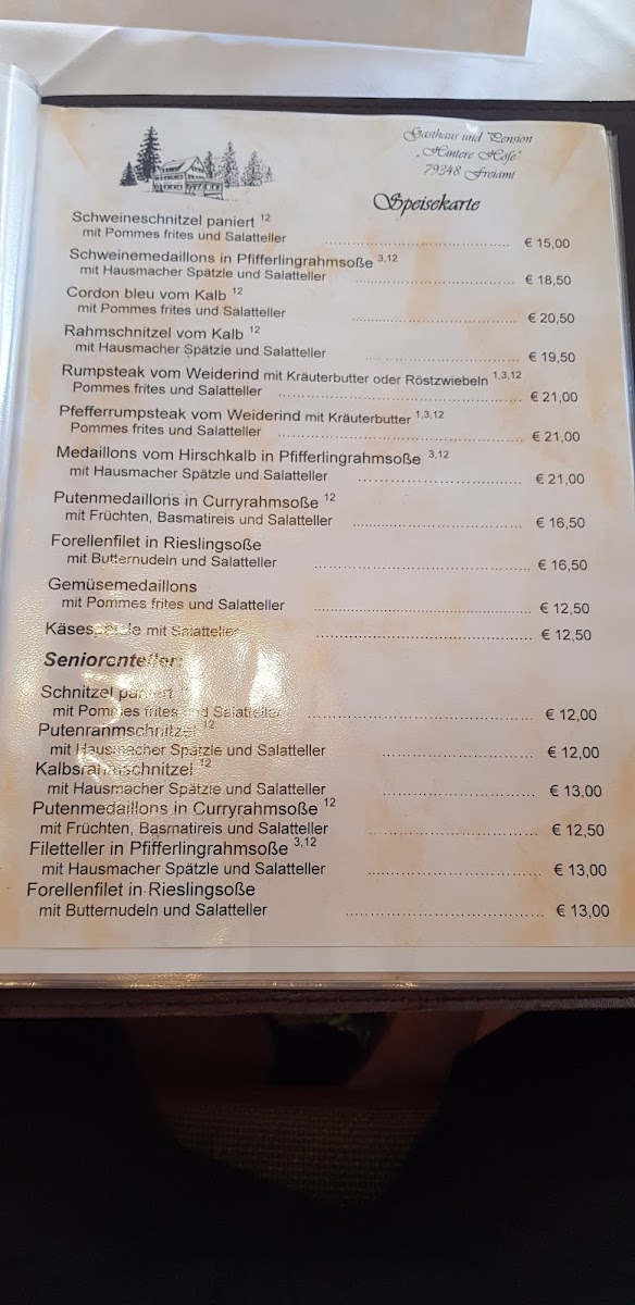 Gasthaus und Pension Hintere Höfe Photo Menu 4
